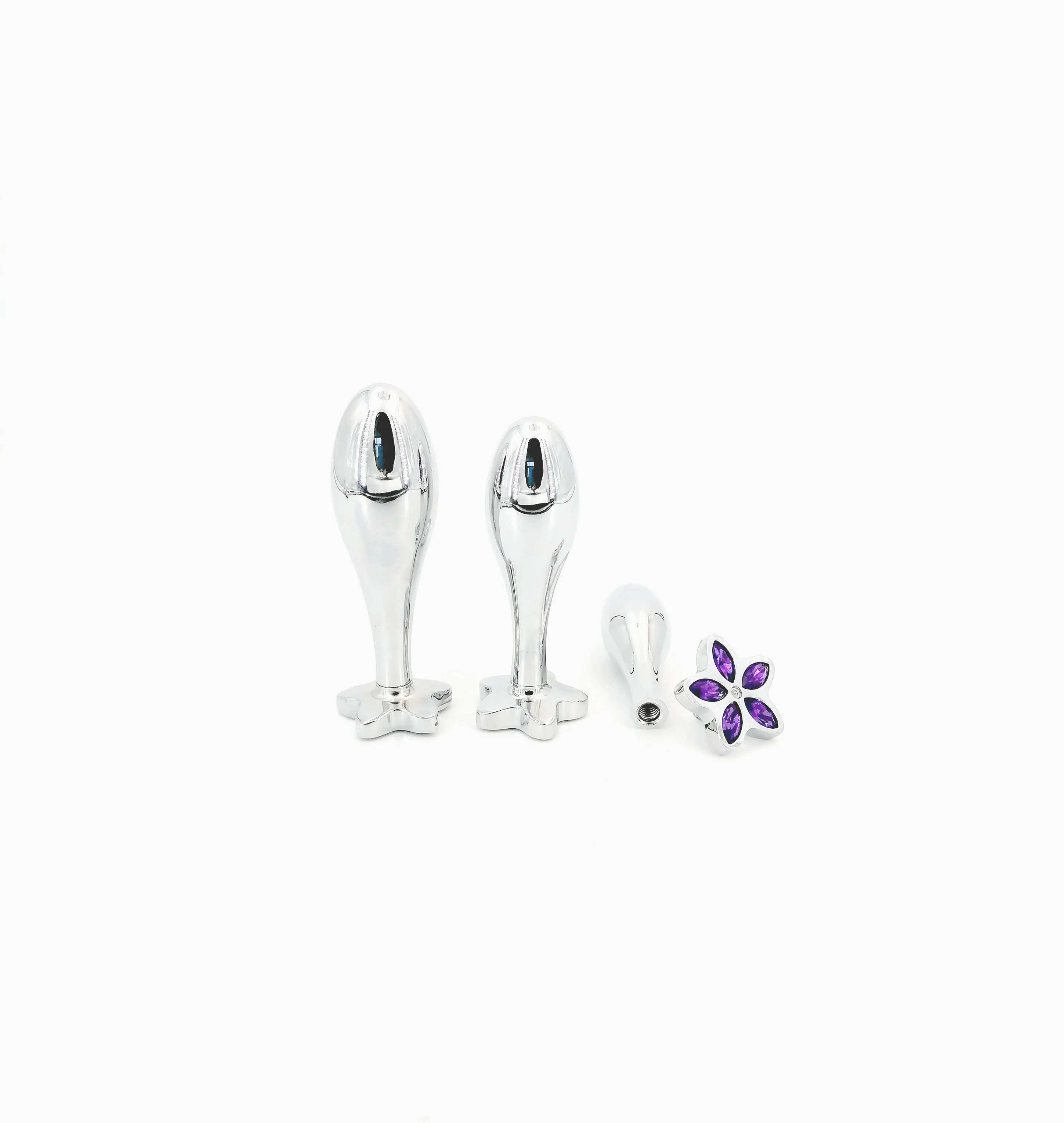 Factory Wholesale  Anal Plug Stainless Steel Jewel Cheap Anal Sex Toys Dilator Multi Size removable Butt Plug