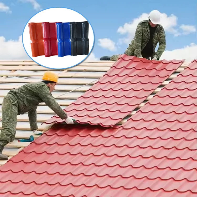 Colorful Plastic Synthetic Resin PVC Roof Tiles Roof for Villa corrugated pvc plastic roof tile Sheet