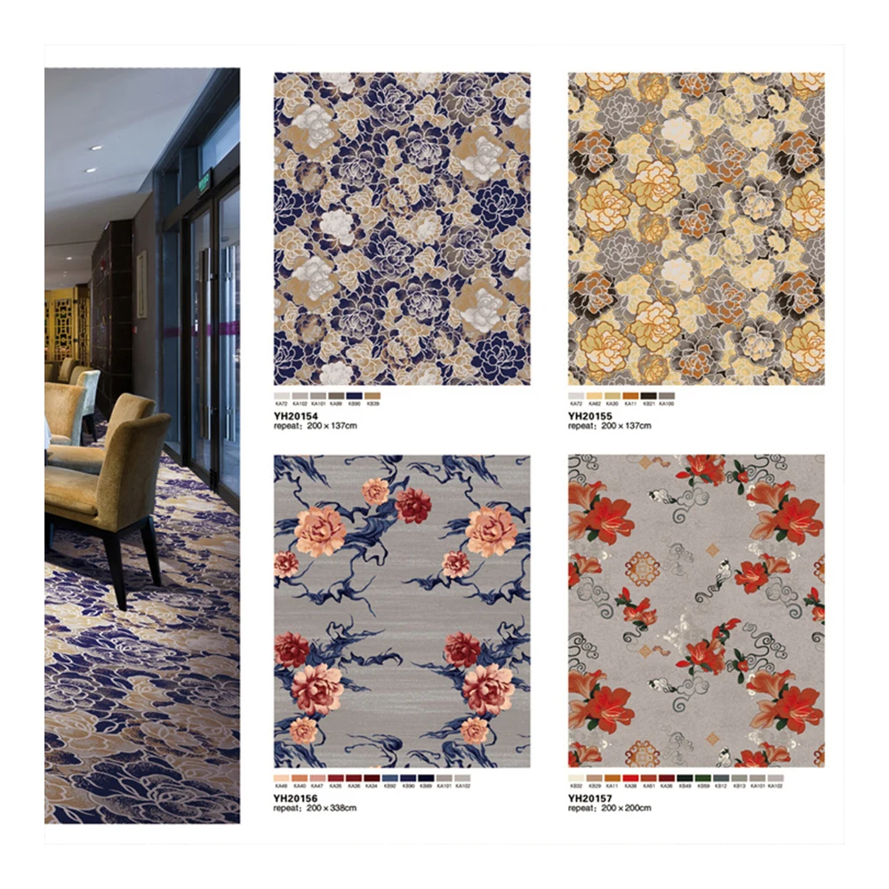 High-end wall to wall carpet with delicate patterns