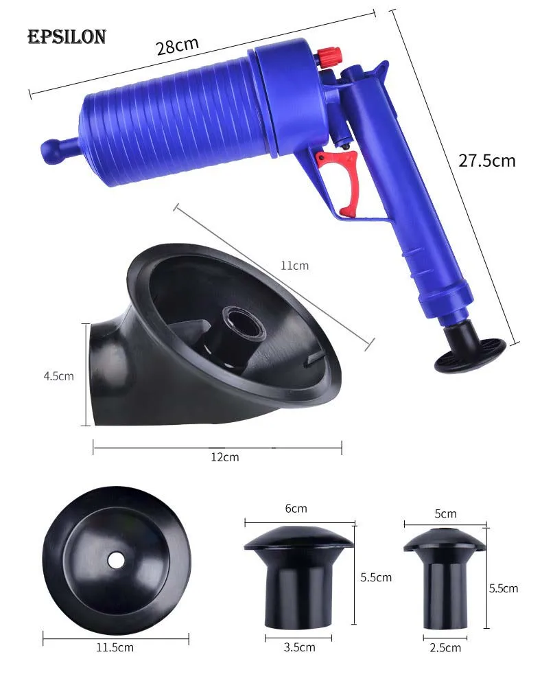Peaceful Wholesale Hot Sale High Pressure Toilet Plunger Powerful Home Cleaner Air Drain Blaster