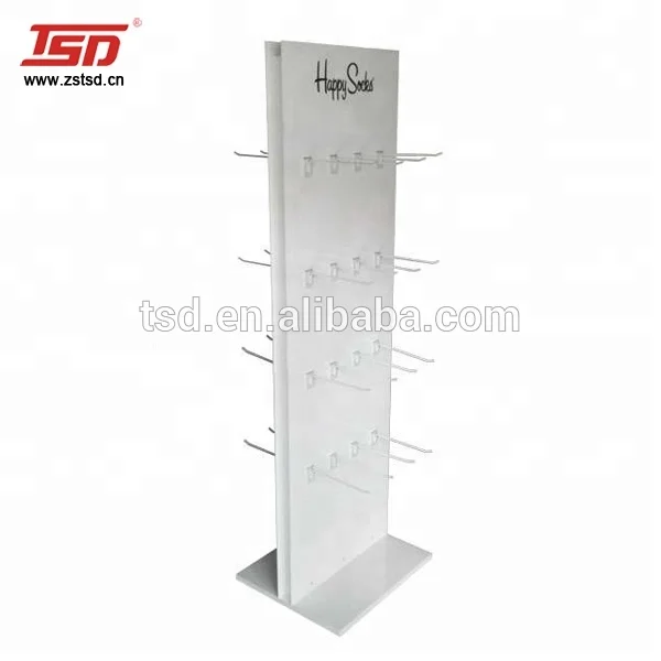 custom shop marketing promotional 2 tiers sock counter hanging socks display stand retail store sock display rack