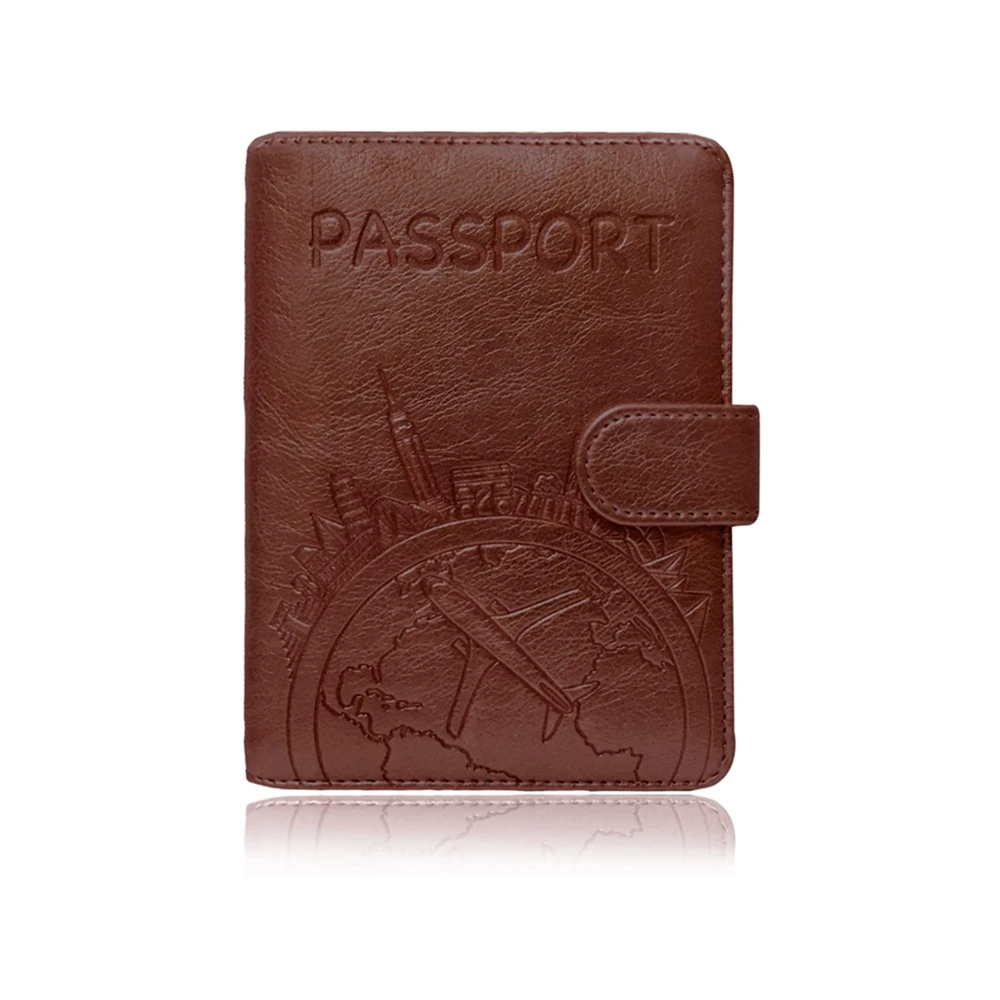 QQgift OEM индивидуальный держатель для паспорта кожаный дорожный кошелек с RFID-блокировкой Обложка магнитной кнопкой женщин и мужчин от Tale