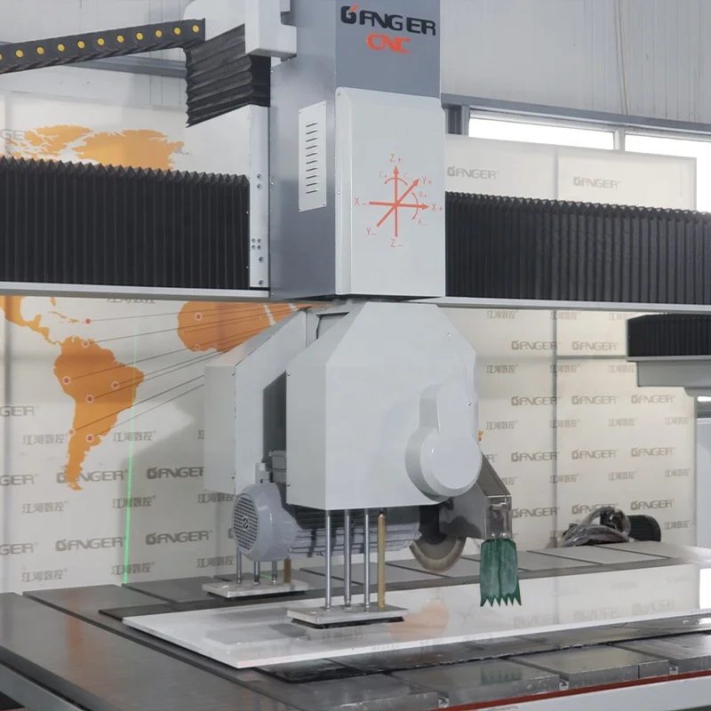 Circular cutting machine marble stone cutting Porcelain Tile Slabs Saw Jet Cutter 5 axis bridge cutting machine GQ-3220DS