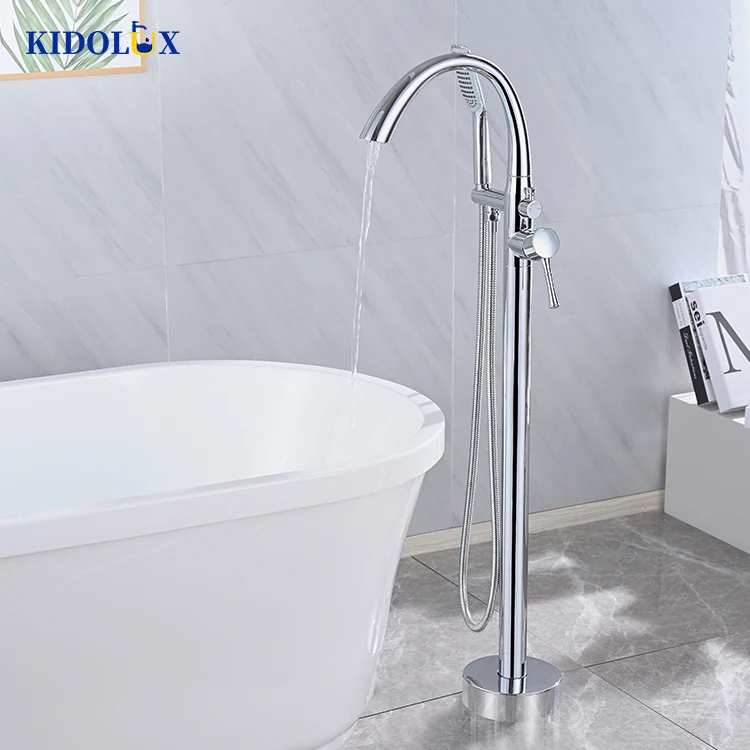 Modern Outdoor 2 Way Floor Mounted Bathtub Shower Bathtub Faucets Bathroom Bath Tub Water Thermostat Thermostatic Faucets