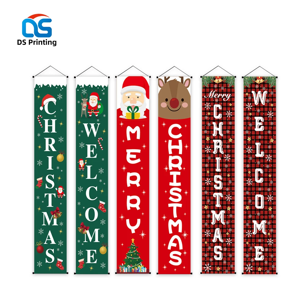 Factory custom outside sublimation christmas halloween sunflower garage door porch banner nativity decorations