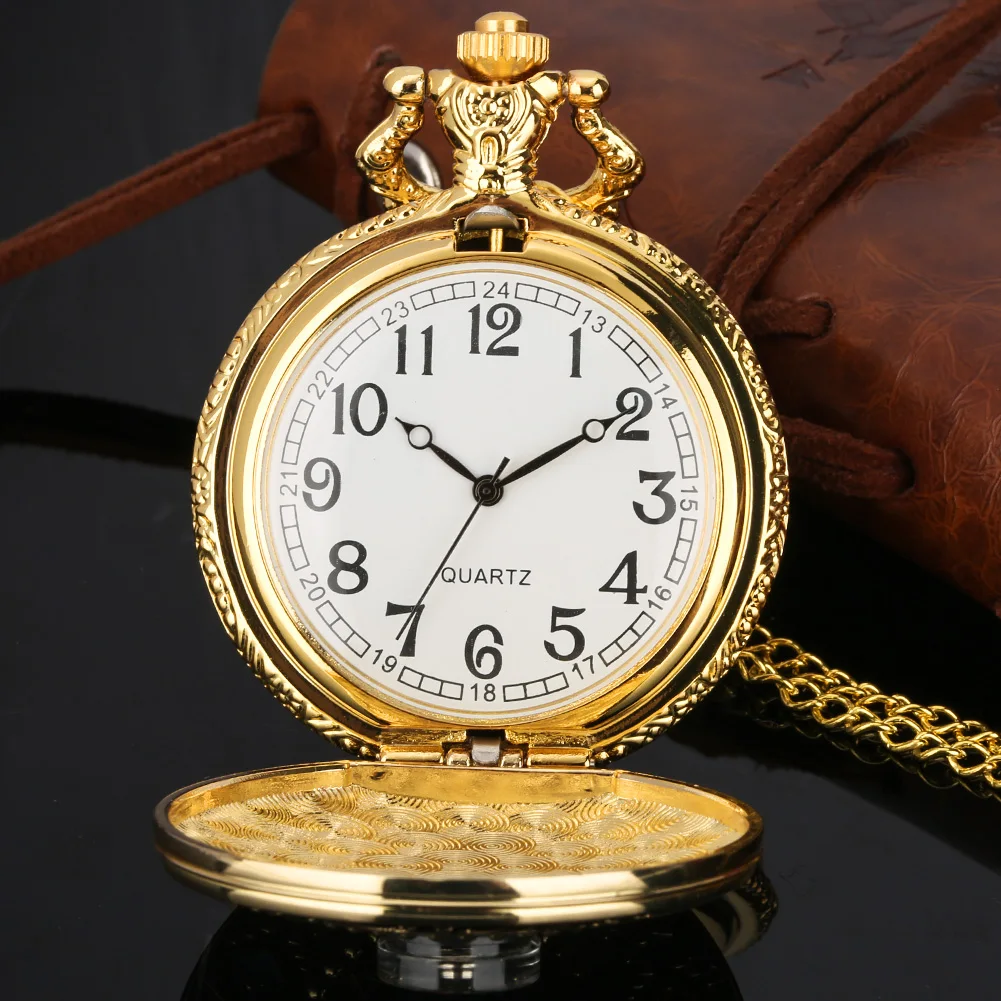 Indian Tribe Style Analog Quartz Movement Necklace Chain Pendant Antique Pocket Watch With Compass