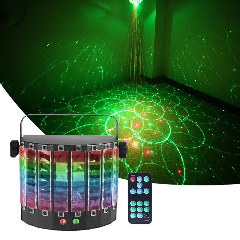 4-Color Mini LED Butterfly Laser Beam Projector Party Light Acclarent Illumination Lazer Lamp Moving Discos Light For Nightclub