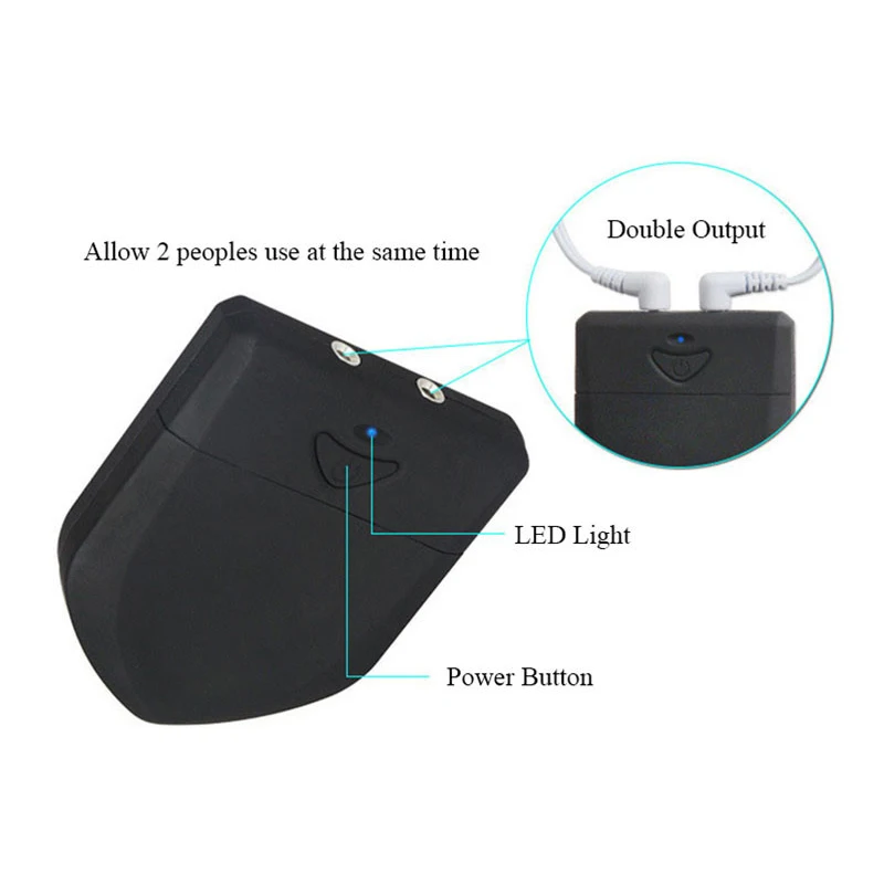 6 Modes Wireless Remote Control Electric Shock Kit Double Output PowerBox Medical Electro Shock Sex Toys