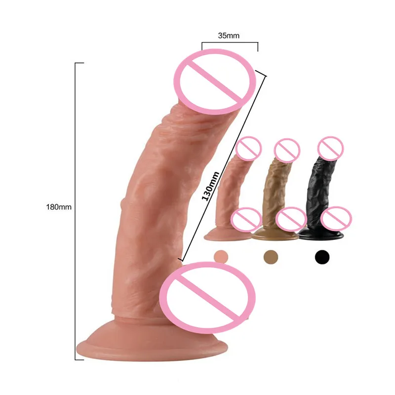Realistic Penis Sexy Toys for Women Massage Flexible Adult Sex Product with Sucker Base Safe Sex Male Dildo Toys Dildo Anal