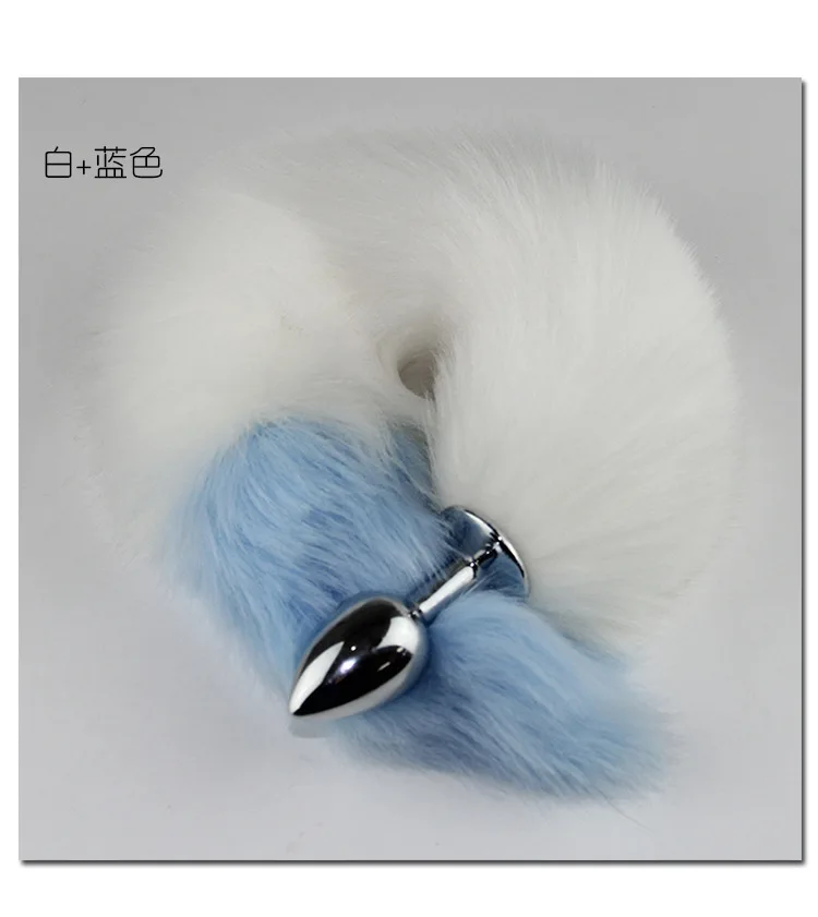 Direct Factory Colorful Pink Black Purple White Alan Lock Butt Plug Fox Tail Anal Plug with Mixed Colors