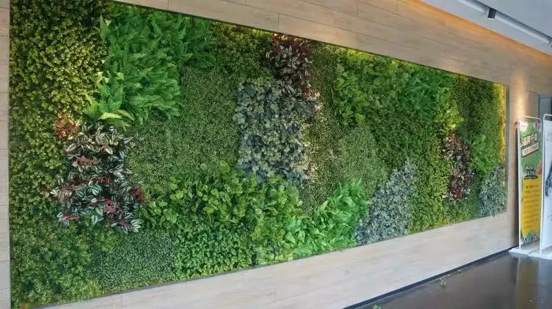 Grass Wall Panel Ivy Leaf Hedge Green Artificial Decorative Olive Leaves Panel