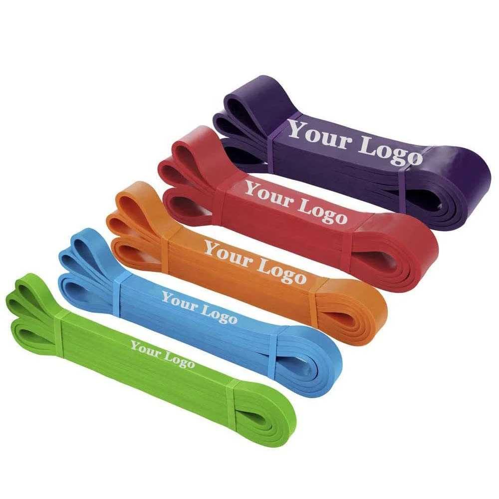 Factory Supply Customized Gym Exercise Latex Resistance Bands Kit Yoga Training Resistance Bands Set