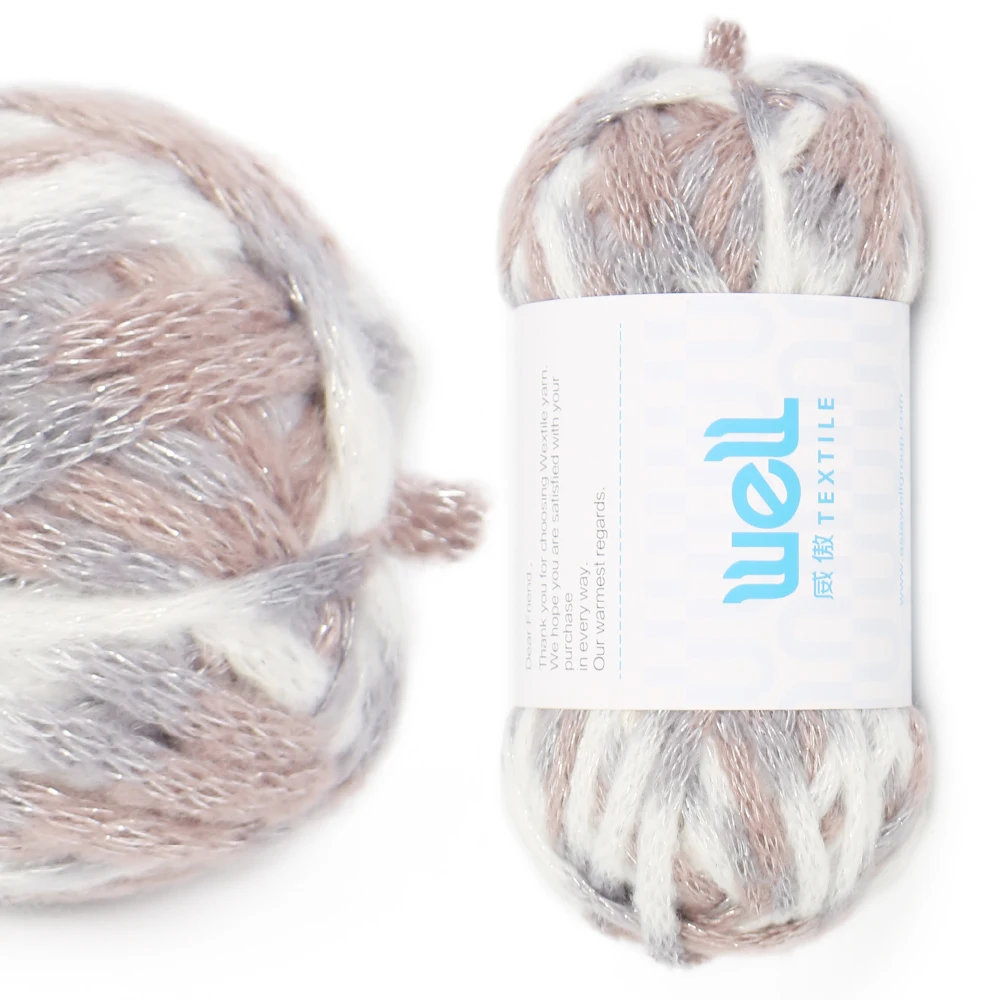 Factory wholesale hand knitting turkey stocklot ribbon boucle lyocell yarn