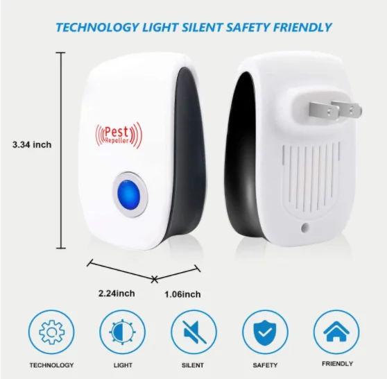 2021 Hot Sell Ultrasonic Repellent  Mouse Repeller Rodent Repellent Plug In