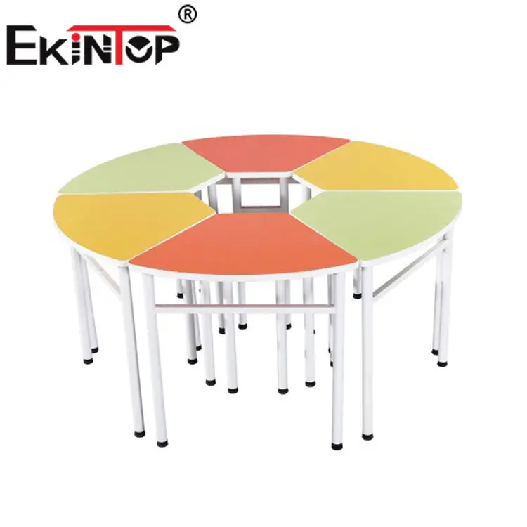 Ekintop modern free sample classroom furniture metal high school student desk writing tables kids desk chair set