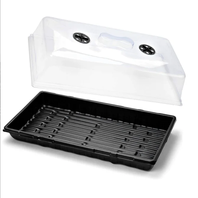 1020 Seed Plastic Tray Heavy Duty Hydroponic Tray Polystyrene Flat Seeding Microgreens Trays For Rice Garden