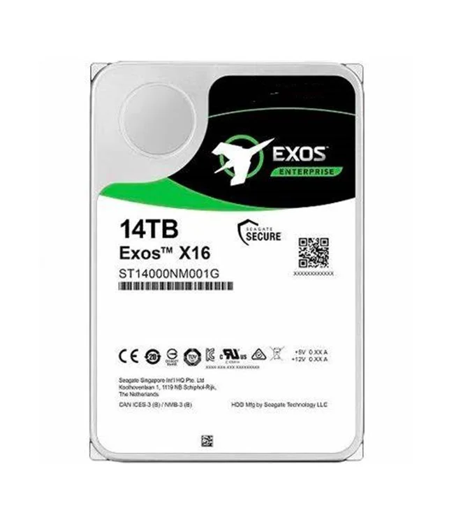Жесткий диск Seagate Exos, 14 ТБ HDD ST14000NM001G 256 Мб 7,2 k rpm SATA 3,0, жесткий диск для сервера