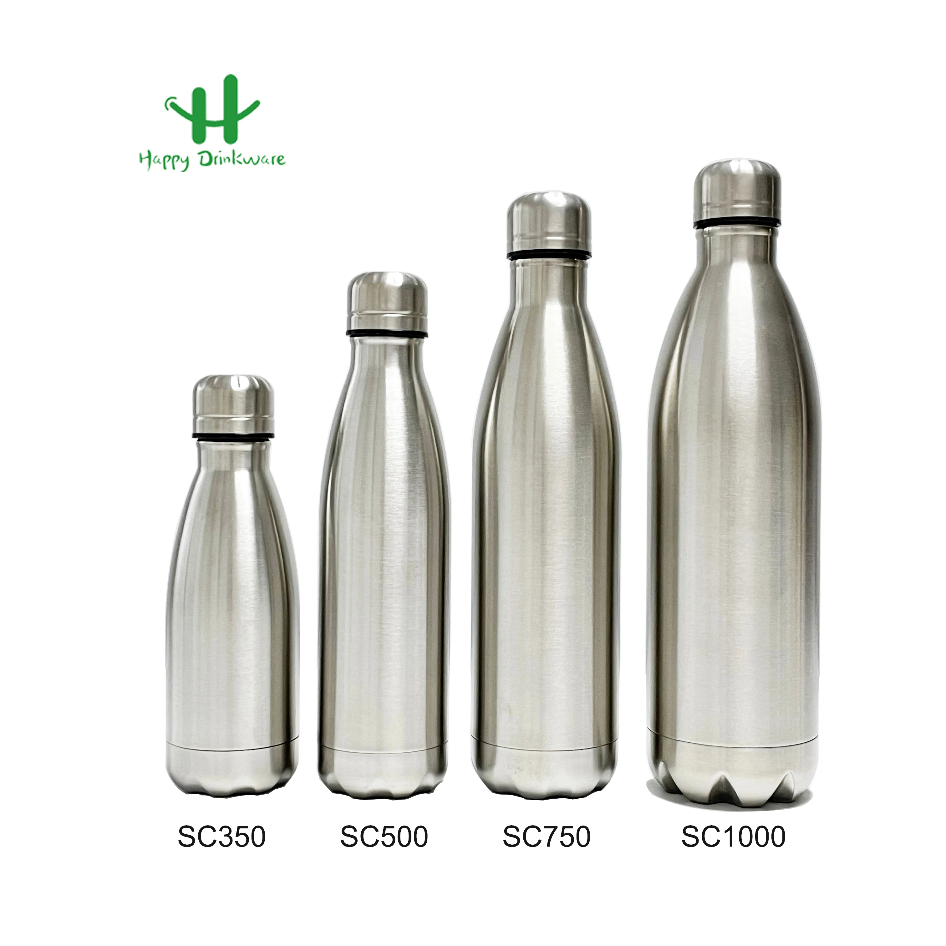 500ml/750ml/1000ml Vacuum Insulated Stainless Steel Sports Water Bottle Cola Shaped Copper Water Flask Keeps Hot And Cold