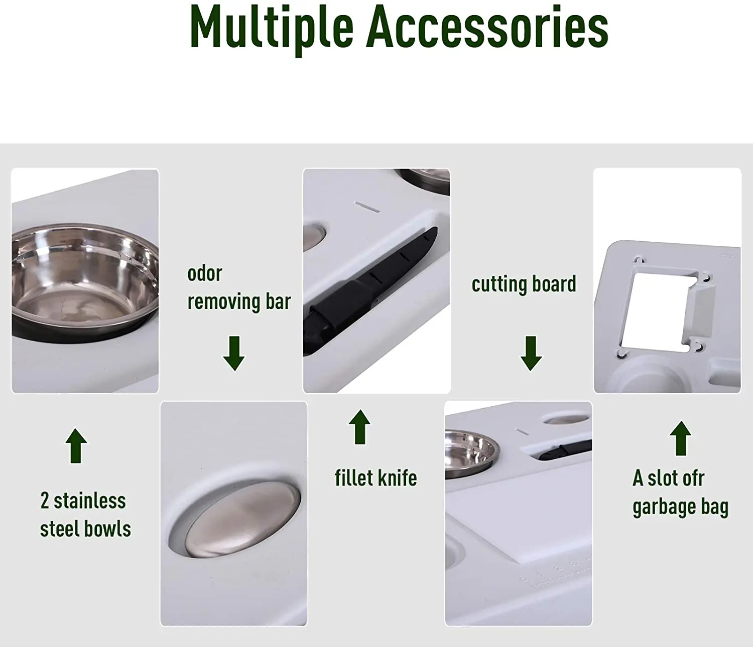 Multi-Use Plastic foldable fillet table for fish cleaning & camping