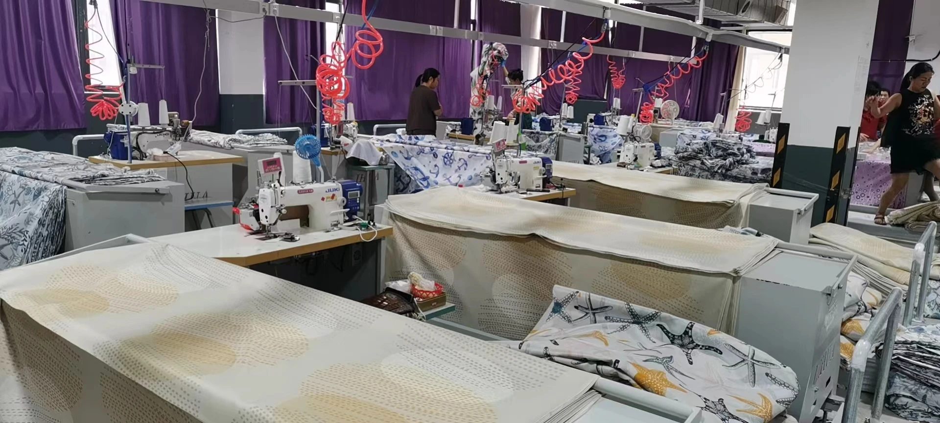 Lihua Mesin jahit tirai curtain hemming machine trolley cloth parallel feeding synchronous sewing machine