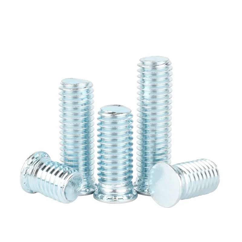 Carbon Steel Zinc Plated Pressure Riveting Self Clinch Stud Screws Fhs M2.5 M3 M4 M5 M6 M8 M10 Self Clinching Stud Screw Rivet