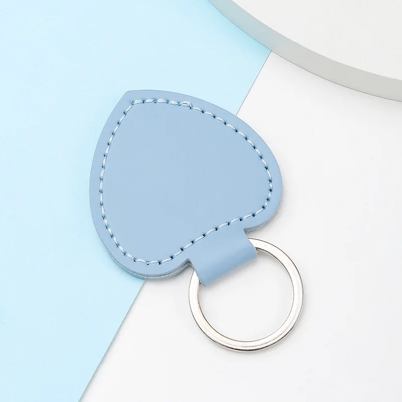 Handmade Heart Shape Leather Keychain Colorful Bag Pendant Keychain for Woman
