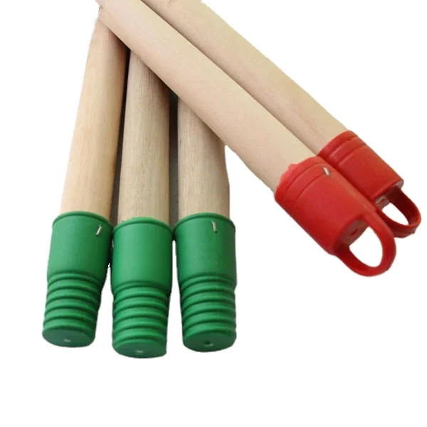 wholesale Color hook natural wooden stick for brush broom mop