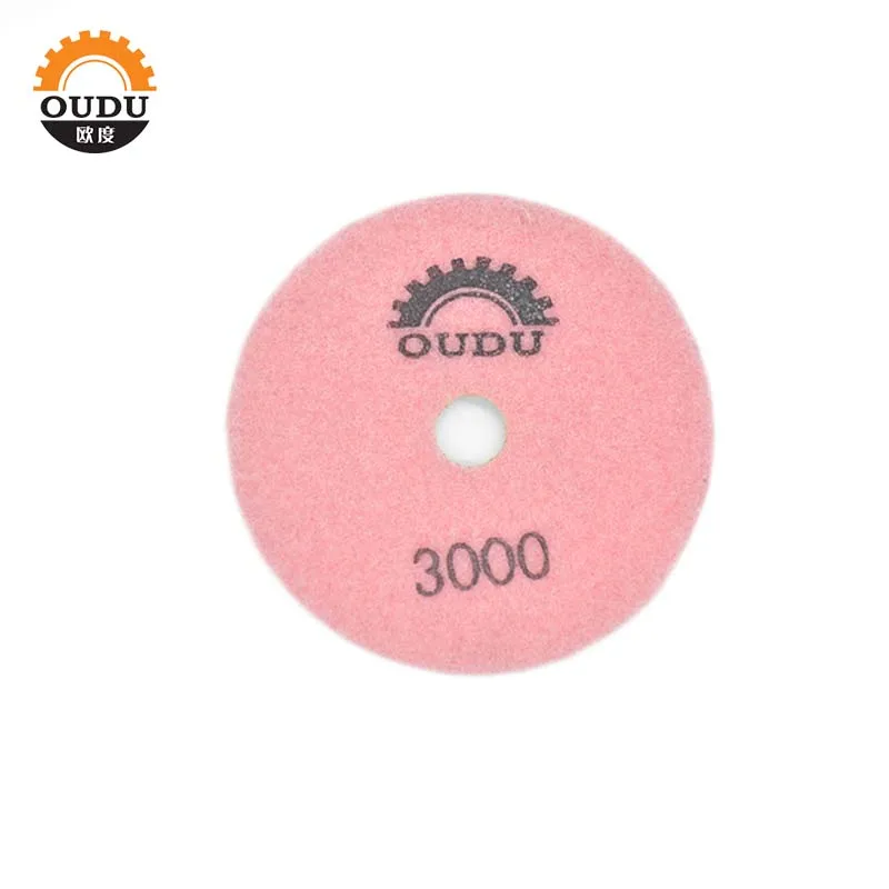 Super Quartz Marble Granite Flexible Dry Wet Diamond 3 Step Polishing Pads for Stone