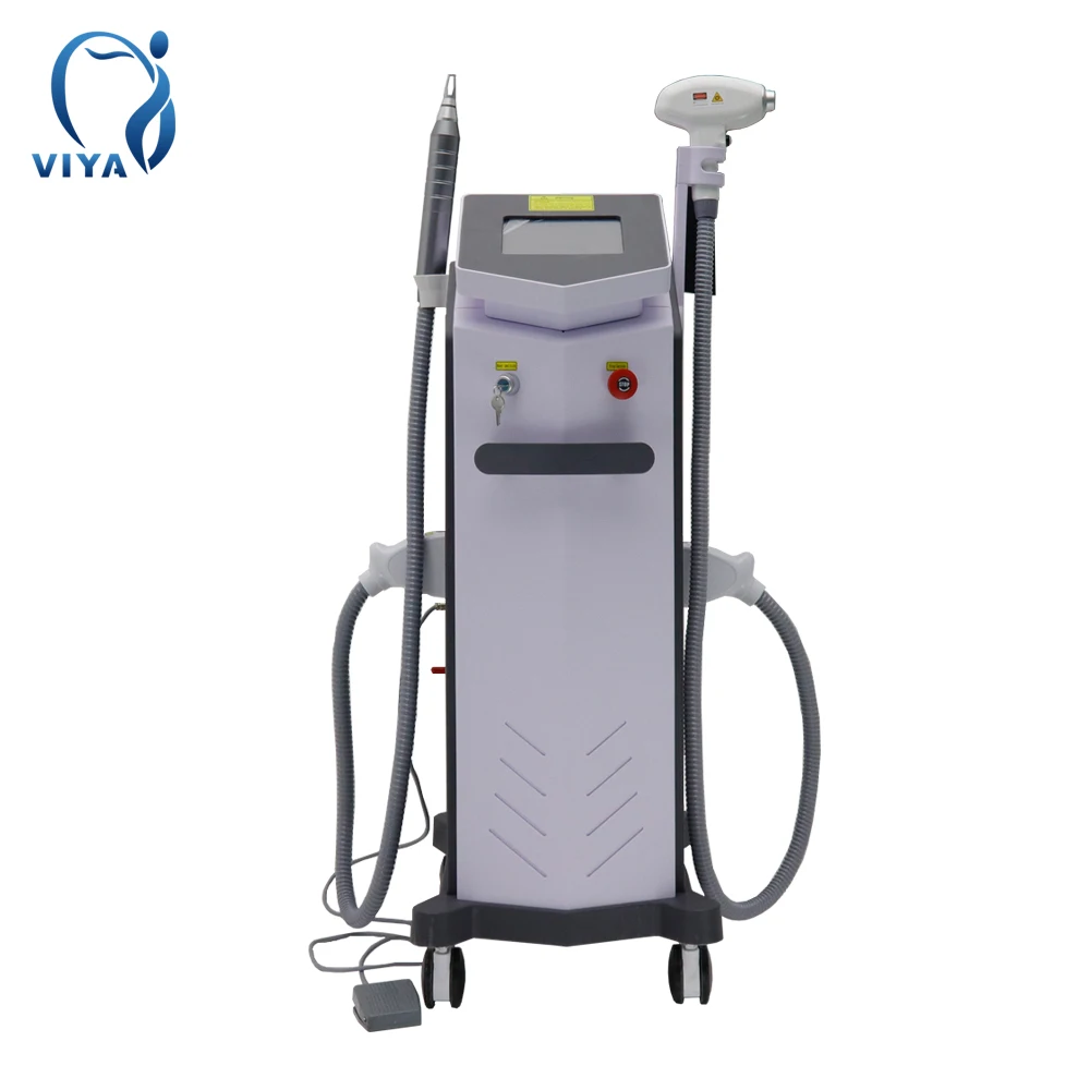 3 in 1 755 1064 808 Skin Tightening pico laser machine diode laser hair removal  handpiece machine tattoo removal laser machine