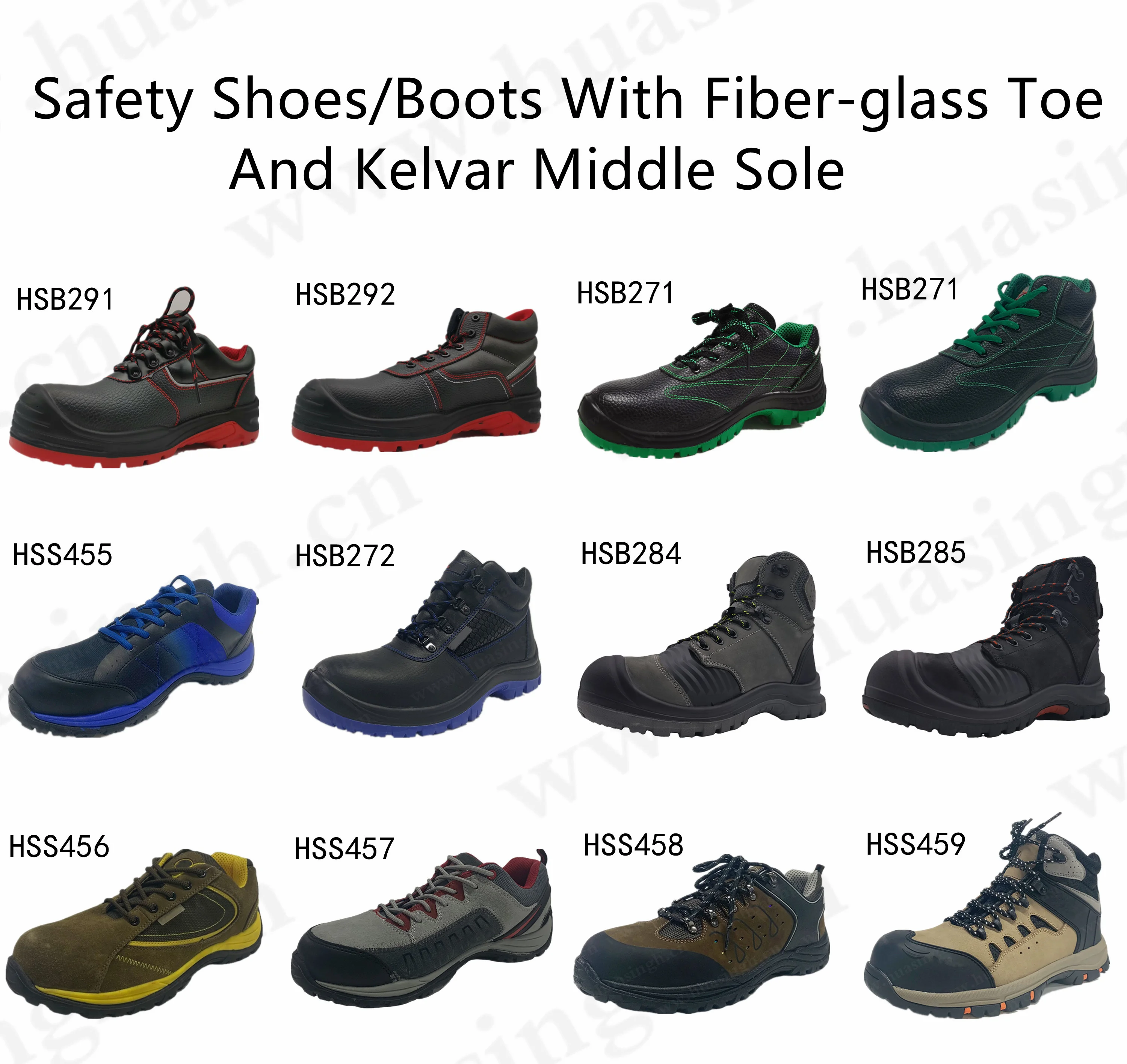 CMH,fiberglass toe insert PU/PU outsole safety shoes acid resistant ESD work shoes with reflective strip HSB292