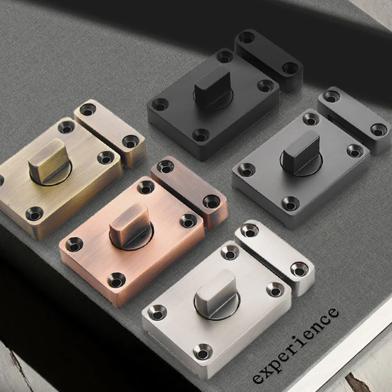 No punching latch bathroom door latch anti-theft buckle door lock bedroom anti-lock artifact buckle hasp surface-mounted lock