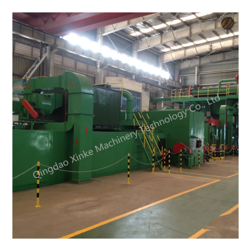 XINKE Automatic Tunnel Shot Blasting Machine with agricultural machinery shell spraying line