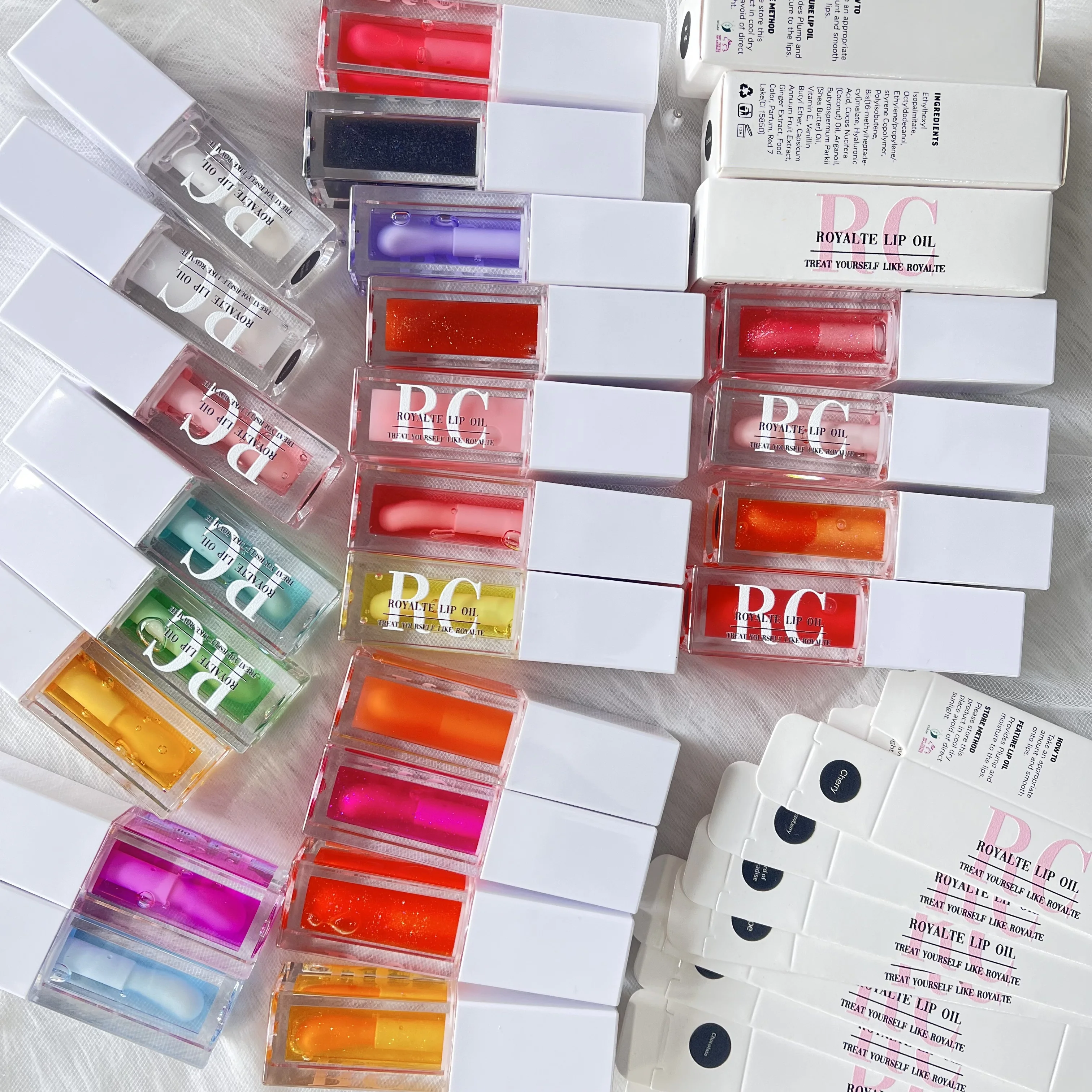 wholesale natural plant mild formula lip glossy plumping essential oil custom logo available private label lip oil gloss