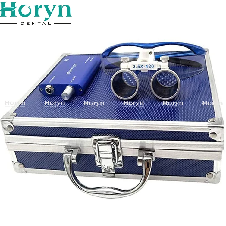 Стоматологические медицинские лупы 2.5x 3.5x увеличительные очки Беспроводная фара с портативной батареей