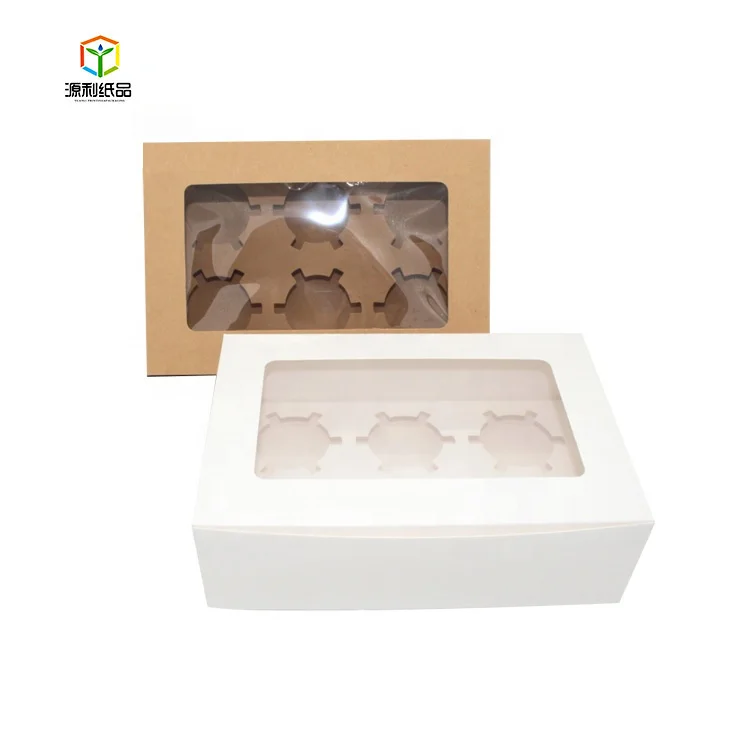 
Custom Printed Cardboard Paper Packing Egg Tarts Pie Cake Food Box With Window 