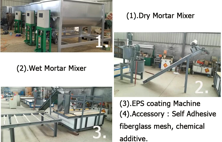 Dry Mortar Mixer Machine EPS Foam Coating Machine EPS Cornice Coating Machine Production Line