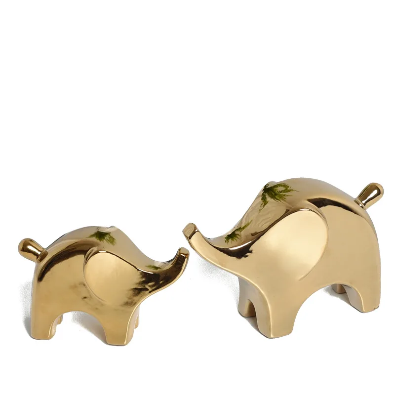 European Luxury Golden Decoration Elephant Shaped For Living Room Interior Decoration