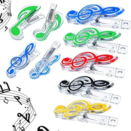 Music Notes Paper Clips Plastic Music Book Clip Music Sheet Clips