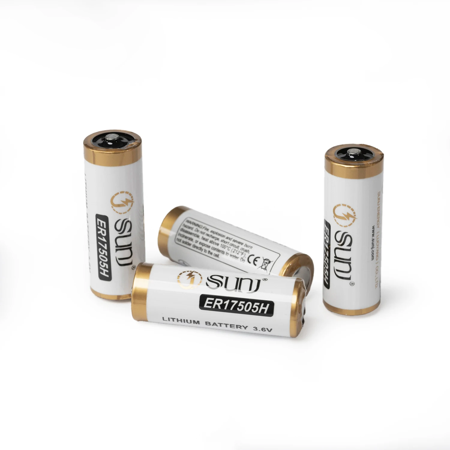 3.6V Lithium Primary Battery Cylindrical LS17500 ER17505H lisocl2 battery 3600MAH for Consumer Electronics water meter battery