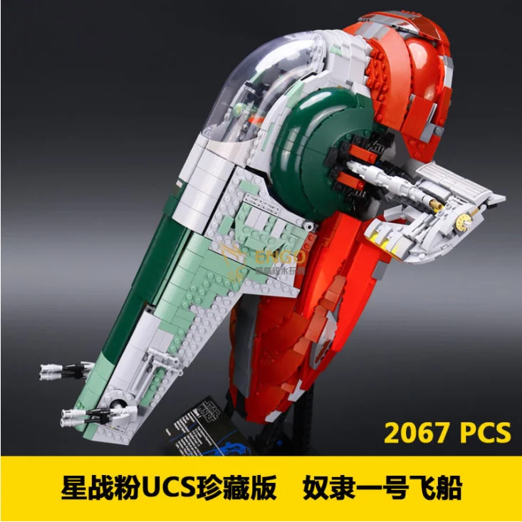 81039 05037 UCS Slave I 75060 2067 шт./компл. модель строительных блоков Звездные кирпичи войны Обучающие игрушки в подарок