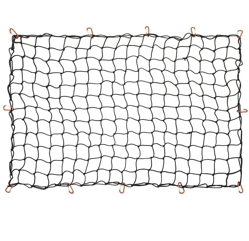 Heavy Duty Bungee Cargo Carrier Net 4x6Ft Truck Bed Net For Pickup Trailer RV SUV Boat