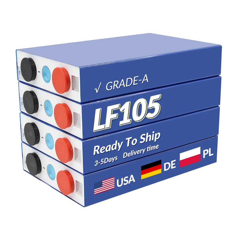 IMR 105Ah Lifepo4 Battery Cell grade A EVE LF105 3.2v EU US USA Stock lithium prismatic Li ion LFP EV