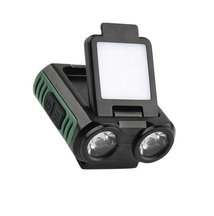 Новая сенсорная шляпа с двойным светом Складная Ночная рыболовная лампа с USB зарядкой многофункциональная уличная шляпа с зажимом