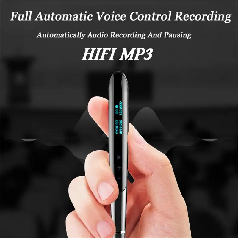 JNN Q9 LED Display Digital Recorder Pen Hidden Digital Audio Sound Voice Recorder Pen Professional Dictaphone MP3 Player