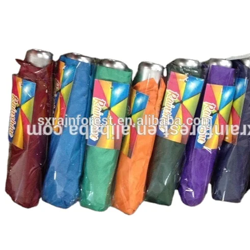 3 folding pocket umbrella promotion cheap umbrella give away popular for Brazil