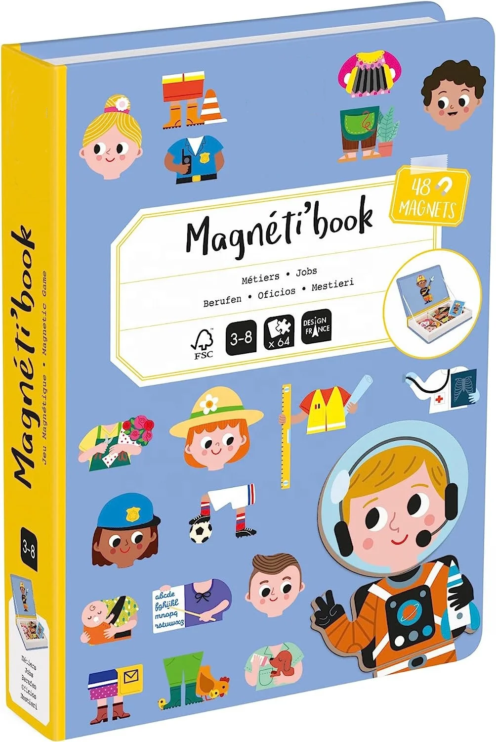 Custom Design Magnetic Book Mix and Match Travel Game Educational Toys Puzzles Magnetic Stickers For Children