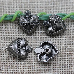 High quality peach heart pattern colorful embossed decorative rivets for  leather coat