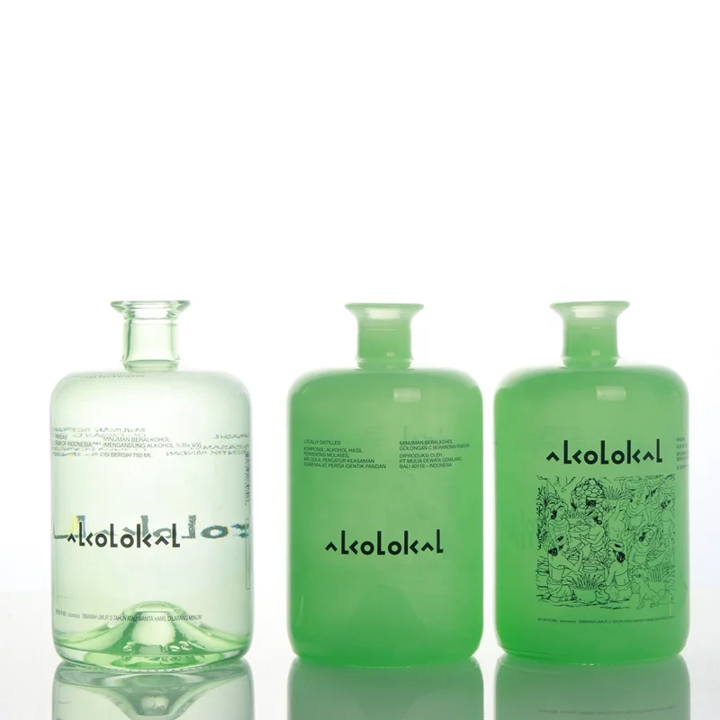 premium custom round 700ml spirits alcohol glass bottle 750ml wholesale glass liquor bottles