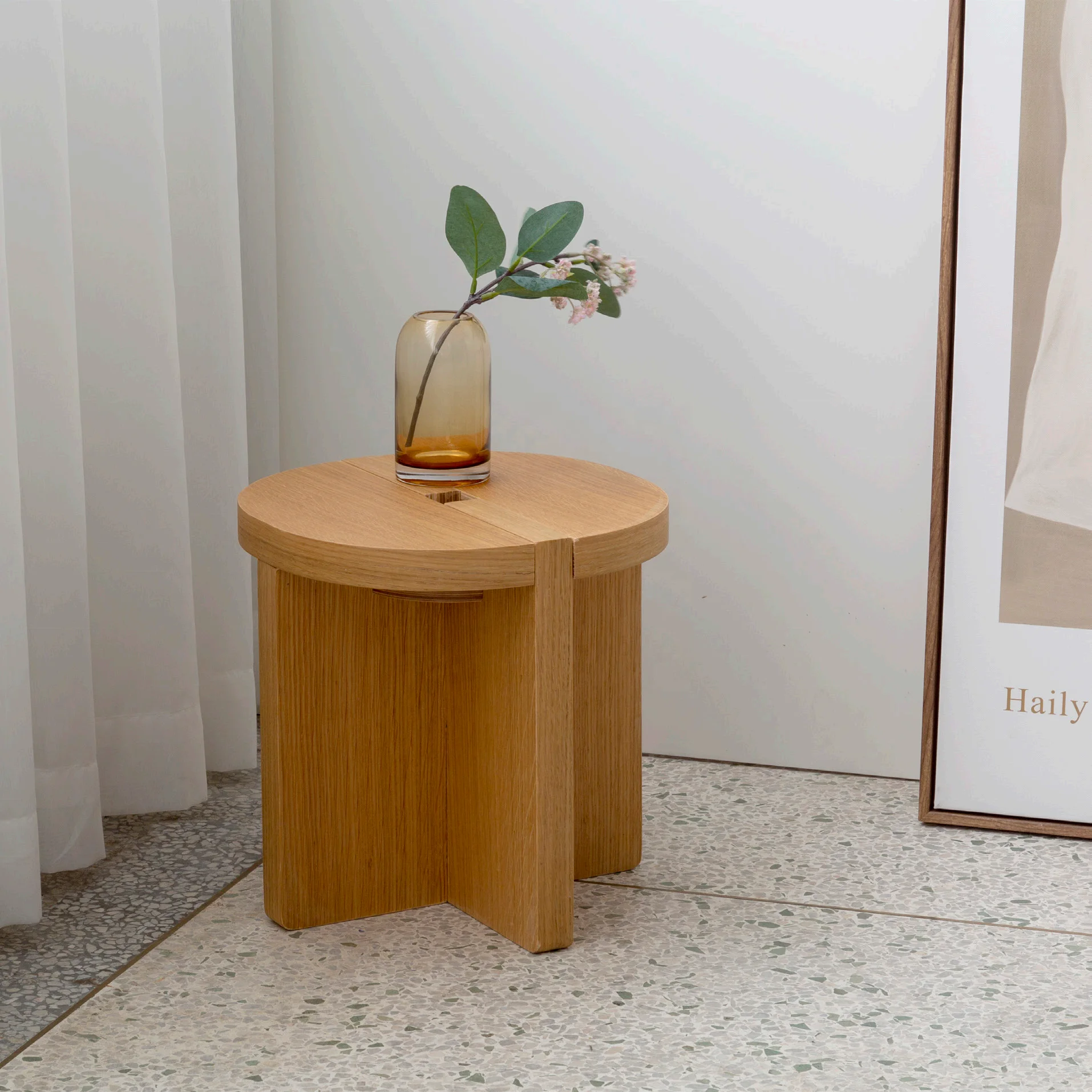 plywood shoes changing stool living room furniture coffee table ottoman