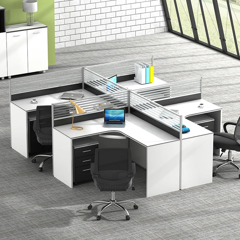 High quality 	 executive wooden office desk desk table office  4 6  person staff workstation office work desks